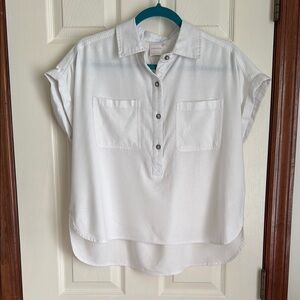 Zac & Rachel White Button-Up Top